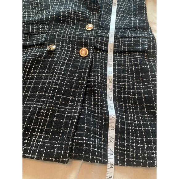 Ever New Melbourne Jacket Womens 12 Cottage Core Dark Plaid Double Breasted Coat - Picture 13 of 15